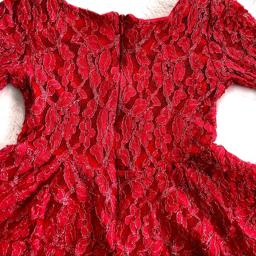 SOLD✖️Girls Red & Silver Lace Tutu Dress || Size 5 - Picture 7 of 7